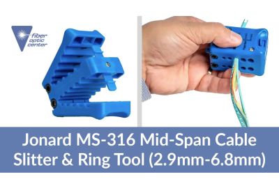 Video thumbnail of Jonard MS-316 Mid-Span Cable Slitter & Ring Tool