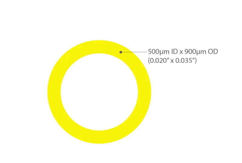 LightTube 900μm Furcation Tubing for 250μm Fiber, Hytrel - Yellow