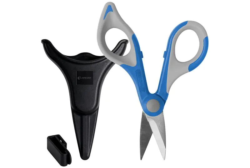 Jonard Tools TK-325 Fiber Optic Kevlar Cutter Kit – High Carbon Stainless Blades, 6" Length, Adjustable Joint, Serrated Grip – Includes Pouch With Belt Clip – For Kevlar, Tape & Cable Ties