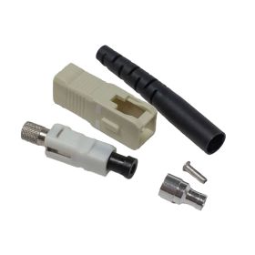 FiberSource SC Connector, MM, 127µm Ferrule, 3mm Black Boot