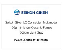 Seikoh Giken LC Connector, Multimode, 126µm (micron) Ceramic Ferrule, 900µm Light Gray Boot - Tunable