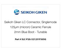 Seikoh Giken LC Connector, Singlemode, 125µm (micron) Ceramic Ferrule, 2mm Blue Boot - Tunable