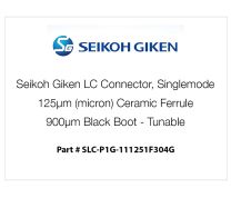 Seikoh Giken LC Connector, Singlemode, 125µm (micron) Ceramic Ferrule, 900µm Black Boot - Tunable