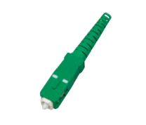 Connecteur SC Seikoh Giken, APC, monomode, embout en céramique 125 µm (micron), gaine verte 2 mm