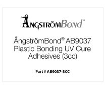 ÅngströmBond® AB9037 Flexible, Thixotropic, Blue Fluorescent Plastic Bonding Adhesive/Urethane, UV & Heat Cure (3cc Syringe)