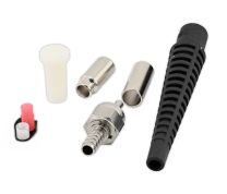 Amphenol 906 SMA Connector, 245µm (micron) Stainless Steel Ferrule, 3mm Black Boot