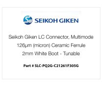 Seikoh Giken LC Connector, Multimode, 126µm (micron) Ceramic Ferrule, 2mm White Boot - Tunable