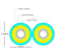 LightTube 1.6mm Duplex (ZIP) Tubing - PVC / Hytrel(TPE) - Aqua