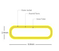 LightTube 4.4 x 2.4mm Ribbon Furcation Tubing - Hytrel(TPE) - Yellow