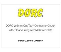 Mandril conector OptiTap® de 2.5 mm DORC con inclinación y placa adaptadora integrada