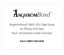 ÅngströmBond® AB9110LV Klares Epoxidharz für PM- und POF-Fasern, Raumtemperatur- und Wärmehärtung (8 oz)