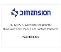 Adaptador de conector SN-MT/APC para el inspector de extremos de fibra Dimension EasyCheck
