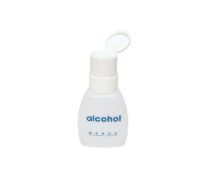 Botella de HDPE estilo europeo MENDA con bomba blanca de cierre giratorio - 8 oz