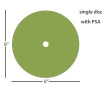 ÅngströmLap® Diamond Lapping Film Disc - 8 inch 30µm (micron), PSA, Hole