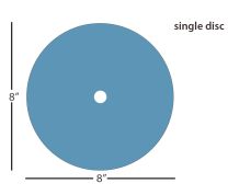 ÅngströmLap® Sequoia Diamond Lapping Film Disc - 8 inch 9µm (micron), Hole