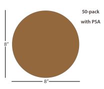 ÅngströmBrush® Cerium Oxide Flock Pile Lapping Film Disc - 8 inch 1μm (micron), PSA