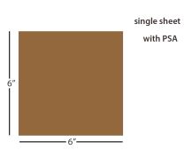 ÅngströmBrush® ABR70 Flock Pile Lapping Film Sheet - 6 x 6 inch, PSA