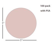 ÅngströmLap® Aluminum Oxide Lapping Film Disc - 5 inch 1µm (micron), PSA