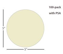 ÅngströmLap® Aluminum Oxide Lapping Film Disc - 5 inch 0.5µm (micron), PSA