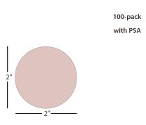 ÅngströmLap® Aluminum Oxide Lapping Film Disc - 2 inch 1µm (micron), PSA