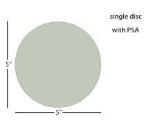 3M™ 298X Aluminum Oxide Lapping Film Disc - 5 inch 1µm (micron), PSA