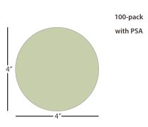 ÅngströmLap® Silicon Carbide Lapping Film Disc - 4 inch 5µm (micron), PSA