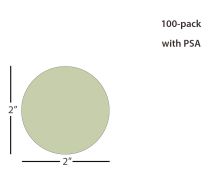 ÅngströmLap® Silicon Carbide Lapping Film Disc - 2 inch 5µm (micron), PSA