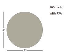 ÅngströmLap® Silicon Carbide Lapping Film Disc - 4 inch 1µm (micron), PSA