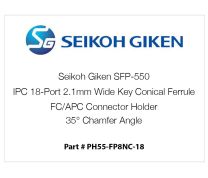Seikoh Giken SFP-550 IPC 18-Port 2.1mm Wide Key Conical Ferrule FC/APC Connector Holder, 35° Chamfer Angle