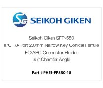 Seikoh Giken SFP-550 IPC 18-Port 2.0mm Narrow Key Conical Ferrule FC/APC Connector Holder, 35° Chamfer Angle