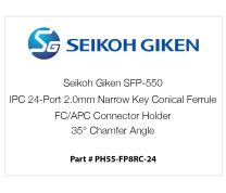 Seikoh Giken SFP-550 IPC 24-Port 2.0mm Narrow Key Conical Ferrule FC/APC Connector Holder, 35° Chamfer Angle