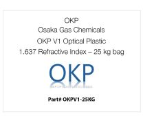 OKP Osaka Gas Chemicals OKP V1 Optical Plastic, 1.637 Refractive Index – 25 kg bag