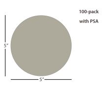 ÅngströmLap® Silicon Carbide Lapping Film Disc - 5 inch 1µm (micron), PSA
