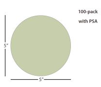 ÅngströmLap® Silicon Carbide Lapping Film Disc - 5 inch 5µm (micron), PSA