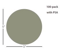 ÅngströmLap® Silicon Carbide Lapping Film Disc - 5 inch 3µm (micron), PSA