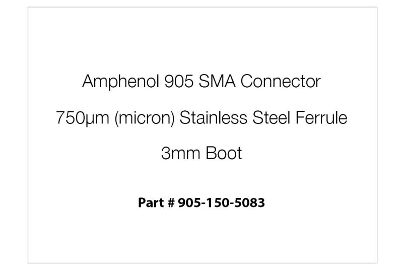 Connecteur SMA 906 En Acier Inoxydable Férrule 127um Multimode Boot 3mm - Neuf