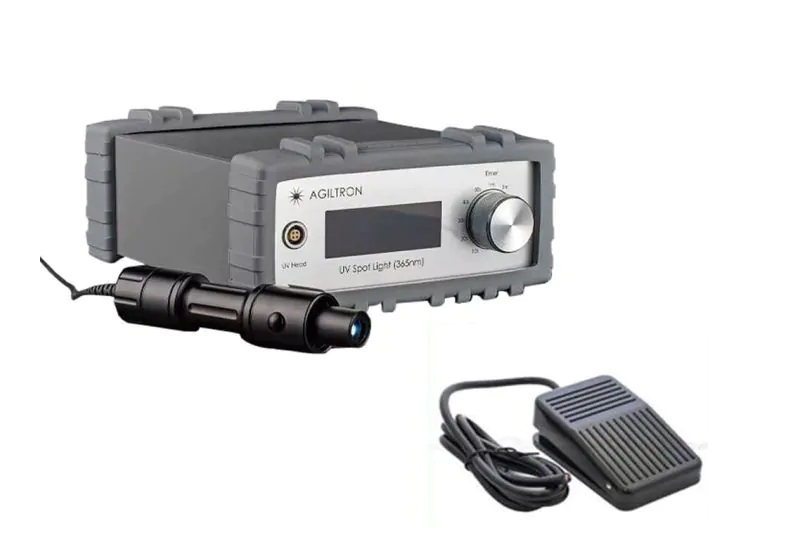 Agiltron UV LED Curing Spot Lamp 365nm with Foot Pedal