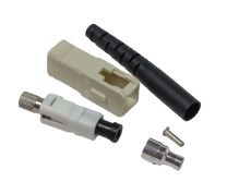 FiberSource SC Connector, Multimode, 127µm (micron) Ceramic Ferrule, 3mm Black Boot