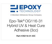 EPO-TEK® OG116-31 High Tg Epoxy, UV & Heat Cure (3cc Syringe)