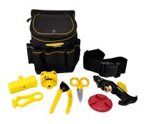 Ripley® Miller MA03-7008 Advanced Cable Prep & Fiber Termination Kit with CFS-3 Three Hole Fiber Stripper & MB04-7000 Drop Cable Slitter - Durable Pouch