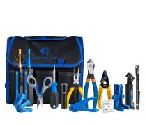 Jonard Tools® TK-161 Cable Prep & Fiber Termination Kit+ with Ferrule Cleaners and Visual Fault Locator - Durable Case