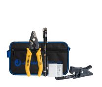 Kit de preparación y limpieza de conector de fibra óptica Jonard, con cuchilla