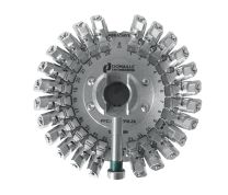 Domaille AbraSave® 'C' 24-Port 8° (degree) MT/APC Connector Polishing Fixture - Rapid Clamp