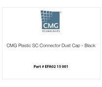 CMG Plastic SC Connector Dust Cap - Black