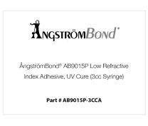 ÅngströmBond® AB9015P Low Refractive Index Adhesive, UV Cure (3cc Syringe)