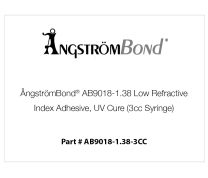 ÅngströmBond® AB9018-1.38 Low Refractive Index Adhesive, UV Cure (3cc Syringe)