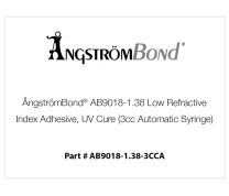 ÅngströmBond® AB9018-1.38 Low Refractive Index Adhesive, UV Cure (3cc Automatic Syringe)