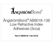 ÅngströmBond® AB9018-1.38 Low Refractive Index Adhesive, UV Cure (3cc Automatic Syringe)