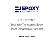 EPO-TEK® 301 Spectrally Transparent Epoxy, Room Temperature Cure (8oz)