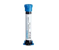 Dymax OP-81-LS Low Shrinkage Epoxy, Off White Opaque to Charcoal Translucent Gel, Hybrid UV, LED & Heat Cure - 3ml Syringe